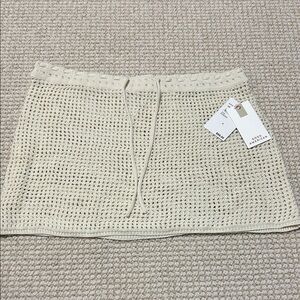 Good American Crochet Skirt Ivory Small NWT